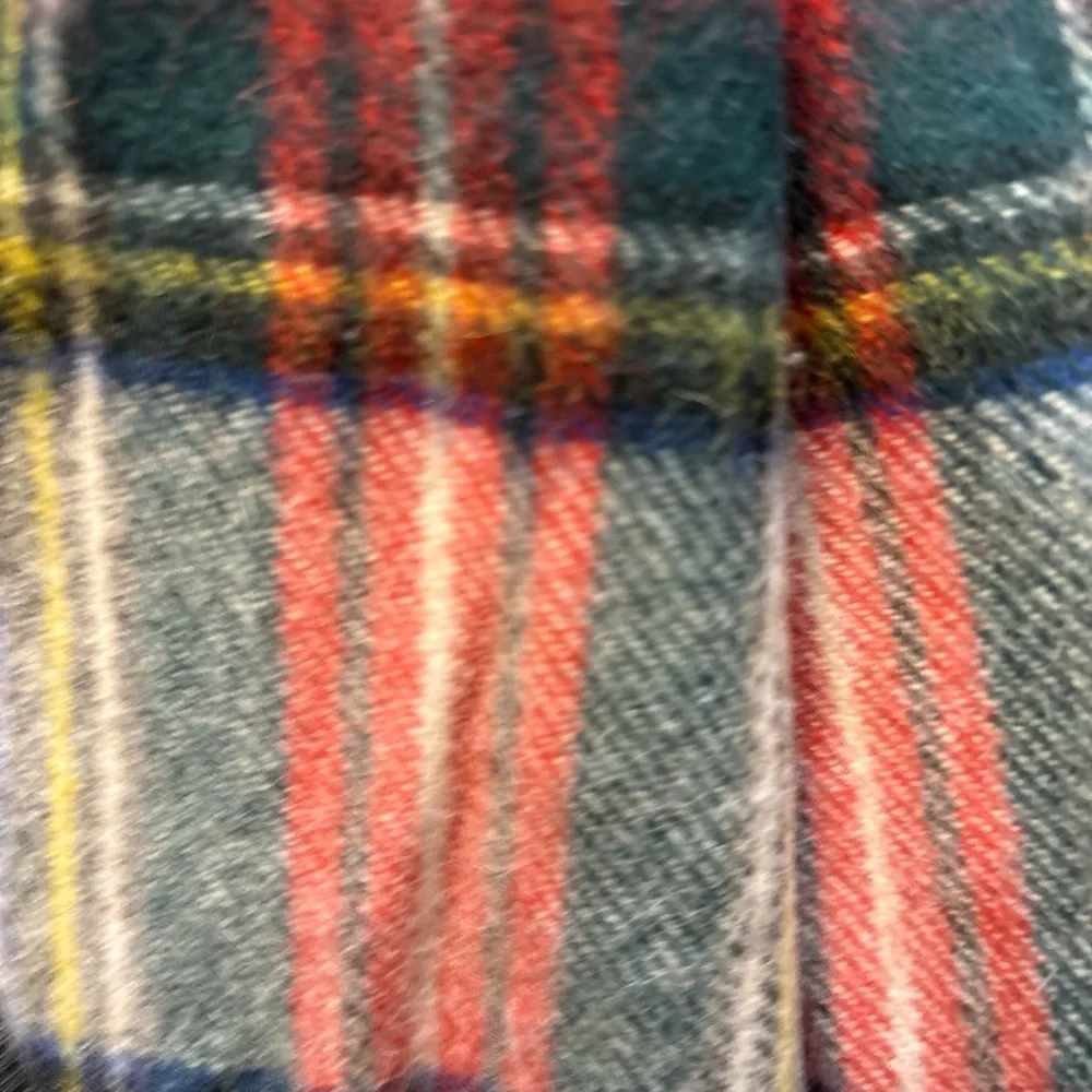 Plaid Scarf - Red, Green, Cream